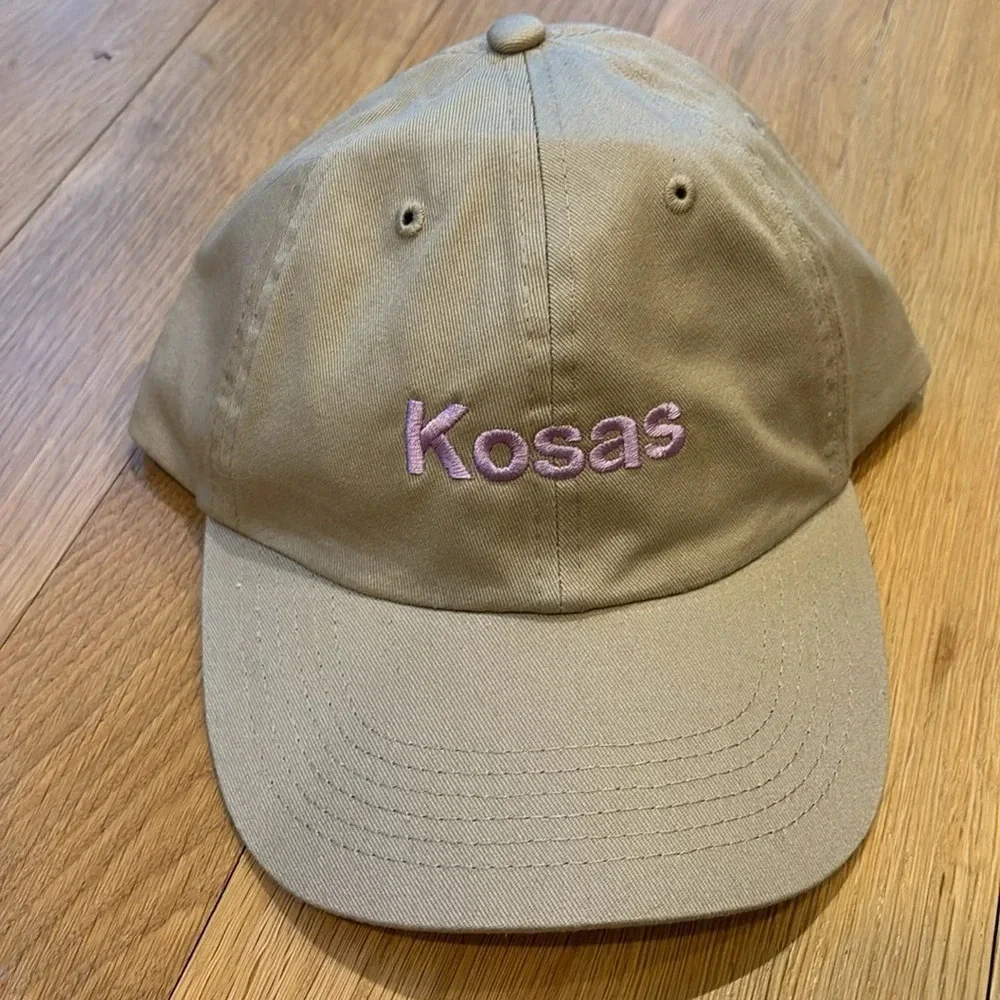 Kosas Baseball Cap Beige Embroidered Hat NWOT Adjustable